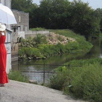 Painting along side the Mill Race (Iowa River) in Amana, IA