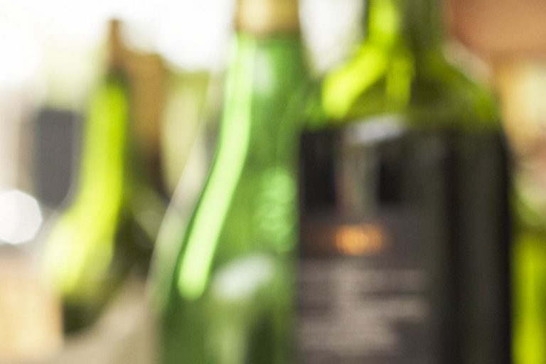 Wine glass with wine sample