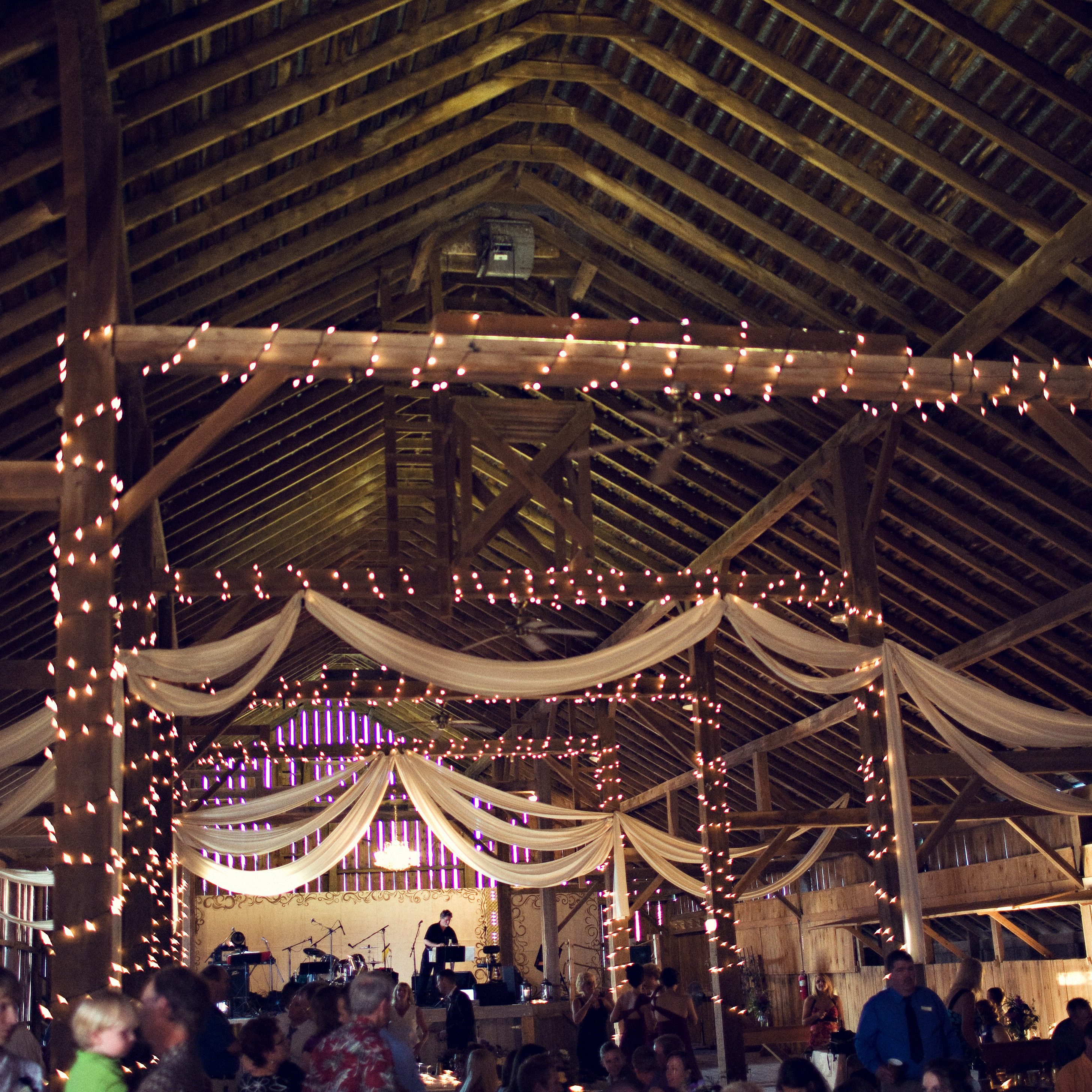 Inside of Amana Festhalle Barn (Wedding venue in Amana, Iowa)