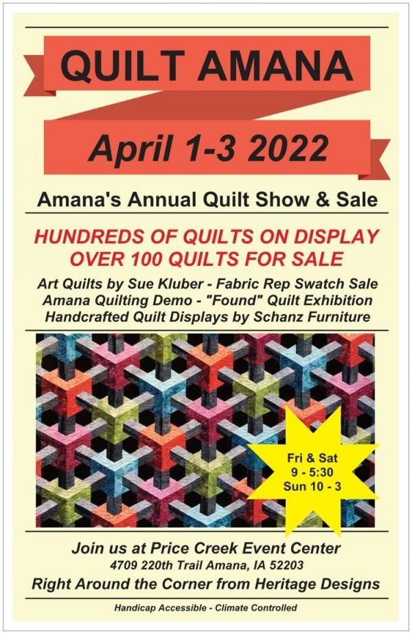 QUILT AMANA 2022 Amana Colonies in Amana, Iowa Tourism